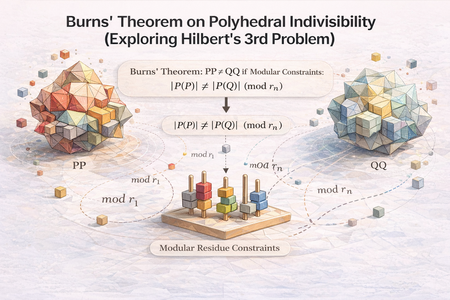Burns' Theorem on Polyhedral Indivisibility (Exploring Hilbert's 3rd Problem)