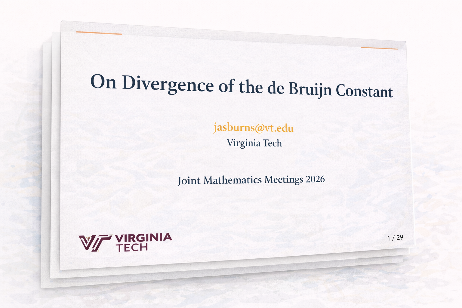 Help JTPmath attend JMM in Washington, D.C. for January 2026!